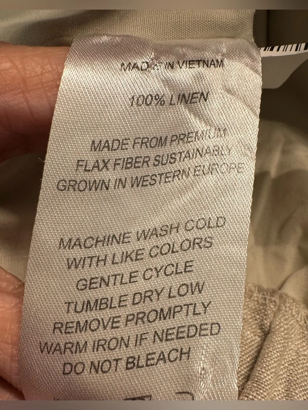 QUINCE Women’s 100% European Linen Pleated Wide Leg Trouser In Flax Sz 8